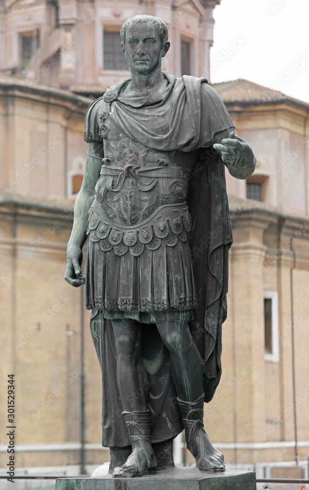 Statue of Julius Caesar also called Giulio Cesare in Rome Italy