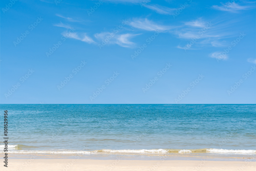 Beautiful beach with blue sky