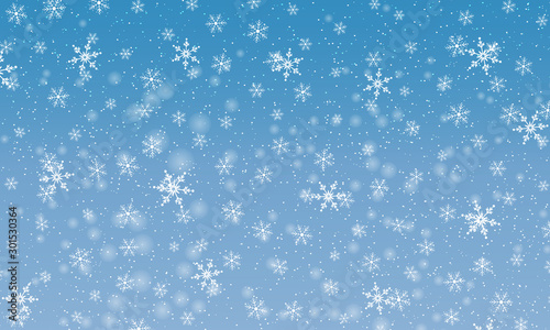 Falling snow background. Vector illustration