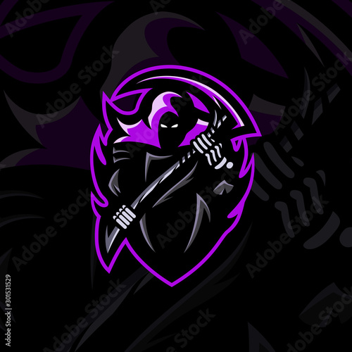 Ninja  team mascot for esports and badge team logo vector
