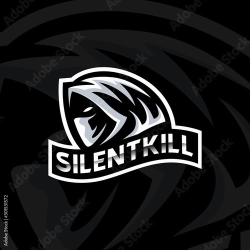 Ninja  team mascot for esports and badge team logo vector