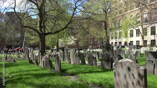 Granary Burying Ground cemetery (official site of the Freedom Trail). Boston, Massachusetts, USA photo
