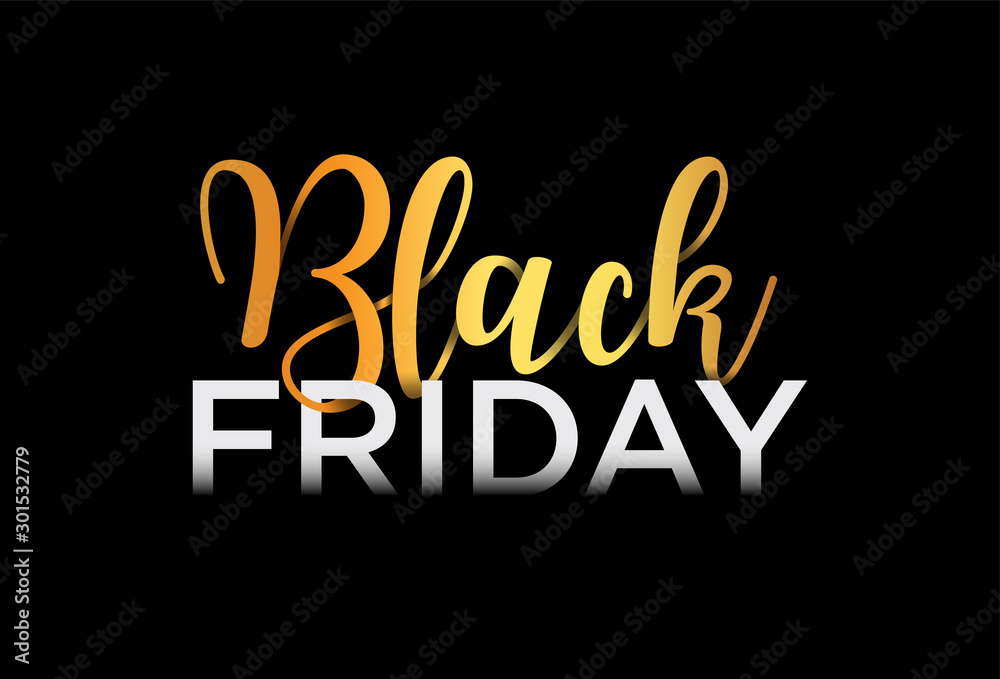 Black Friday Sale Banner, Lettering design, Vector Illustration Black Friday Sale Banner, Lettering design, Vector Illustration