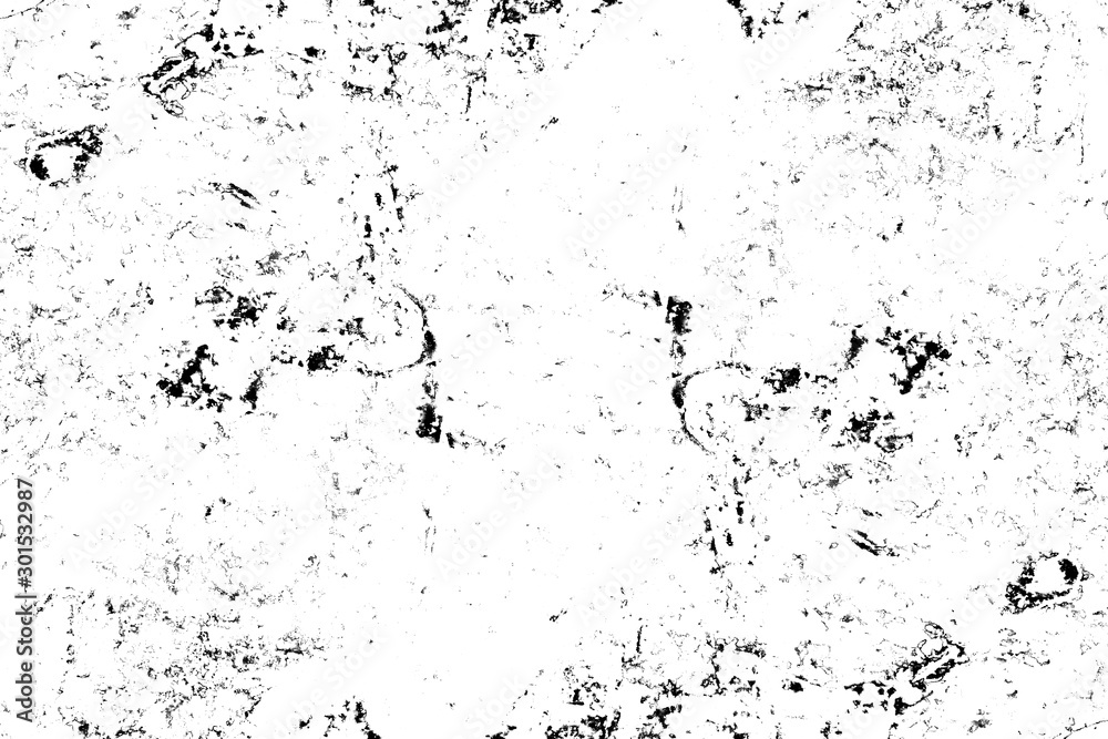 Abstract monochrome texture.  background of black and white pattern with cracks, scuffs, chips, stains, ink spots