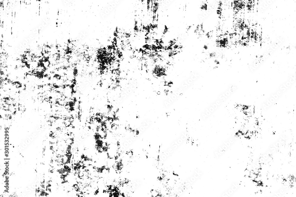 Abstract monochrome texture.  background of black and white pattern with cracks, scuffs, chips, stains, ink spots