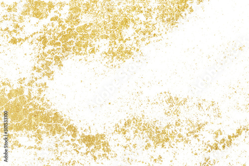 Brush stroke design element. Gold watercolor texture paint stain abstract illustration.