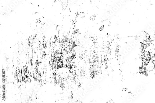 Dark grunge background. Black and white old weathered surface. Abstract texture dirty spots, cracks, splashes on old canvas.