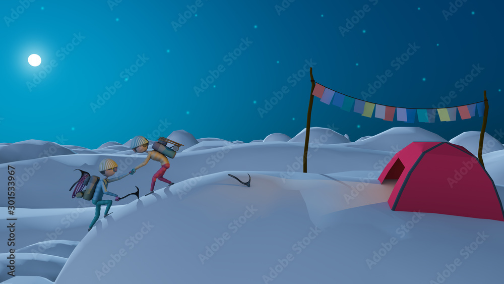 Snow illustration of a background