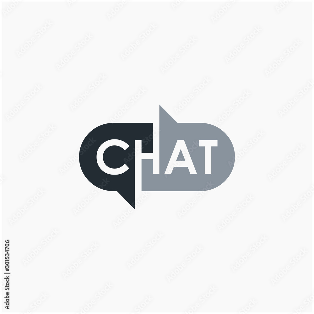 chat lettering with bubble concept logo design. talk, speak, logo template. Chat vector logotype design template. -vector chat lettering with bubble concept logo design. talk, speak, logo template. Chat vector logotype design template. -vector