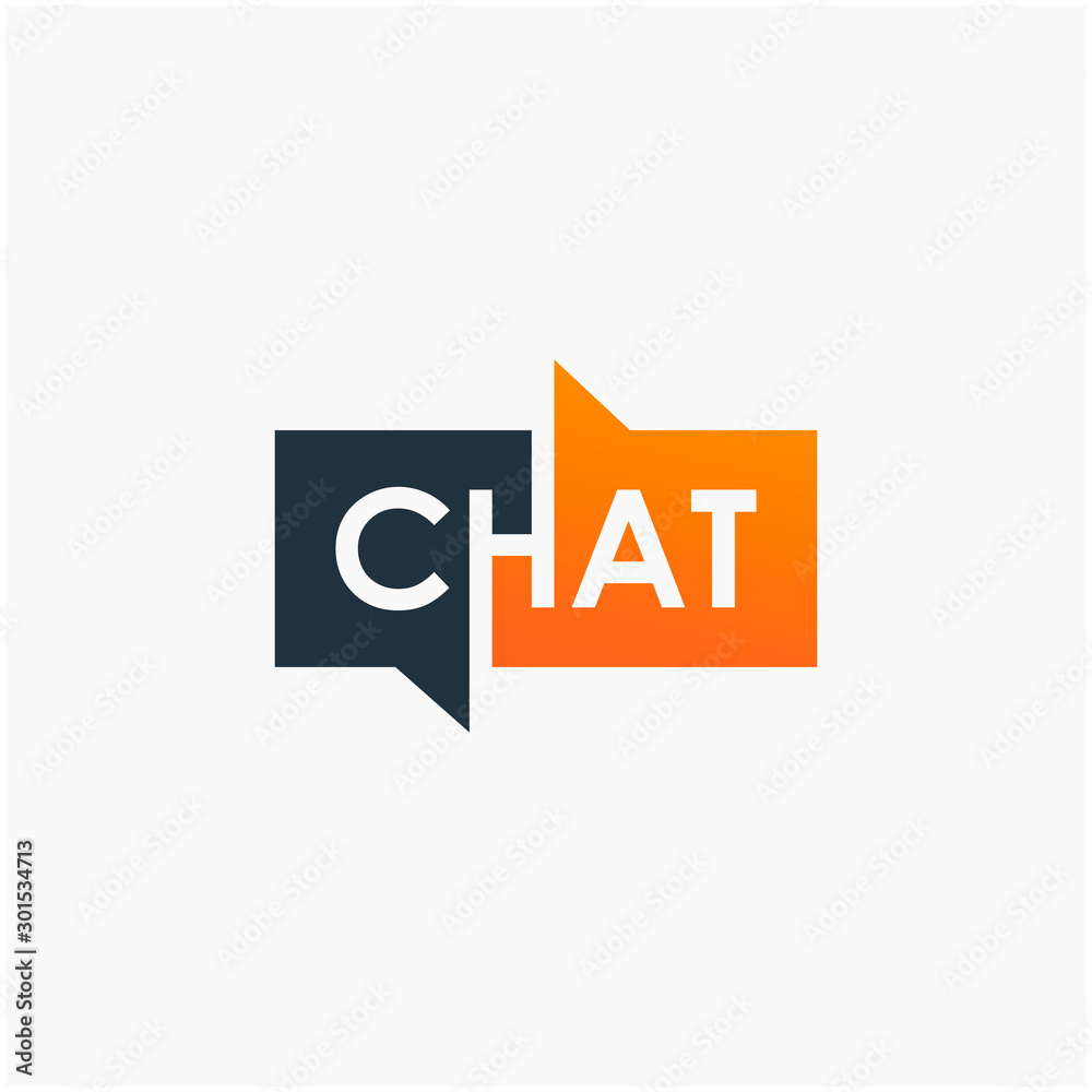 chat lettering with bubble concept logo design. talk, speak, logo template. Chat vector logotype design template. -vector chat lettering with bubble concept logo design. talk, speak, logo template. Chat vector logotype design template. -vector