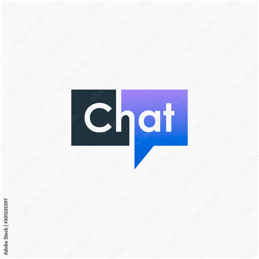 chat lettering with bubble concept logo design. talk, speak, logo template. Chat vector logotype design template. -vector chat lettering with bubble concept logo design. talk, speak, logo template. Chat vector logotype design template. -vector