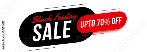 modern black friday sale banner with offer details
