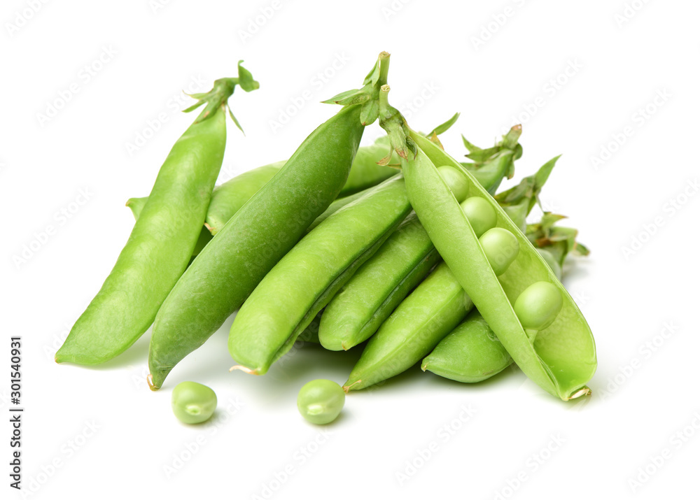 Fresh peas isolated on white background Fresh peas isolated on white background