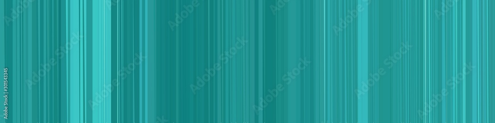 abstract horizontal banner background with stripes and light sea green, dark cyan and medium turquoise colors