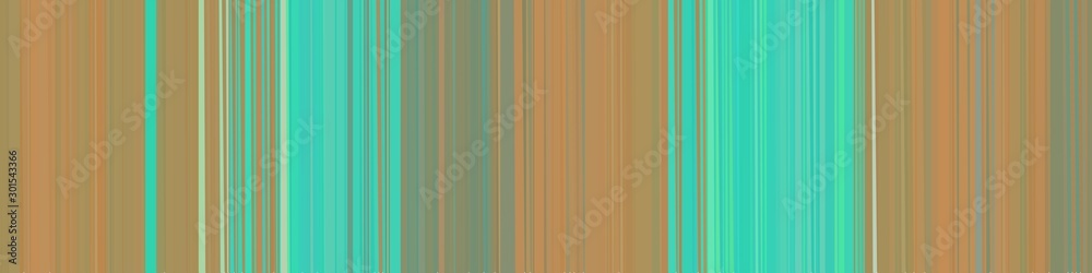 Obraz premium abstract banner background with stripes and dark khaki, medium turquoise and medium aqua marine colors