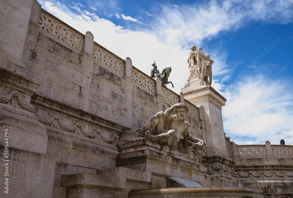 Monument dedicated to Vittorio Emanuele in Rome Italy