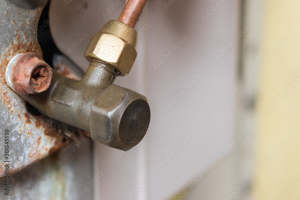 The air conditioner has leaks of refrigerant and water The air conditioner has leaks of refrigerant and water