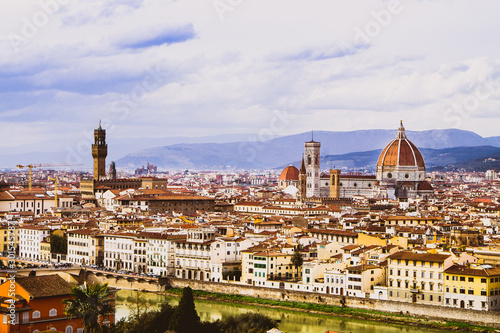 Panoramic view of the city of Florence Italy © dbeatriz