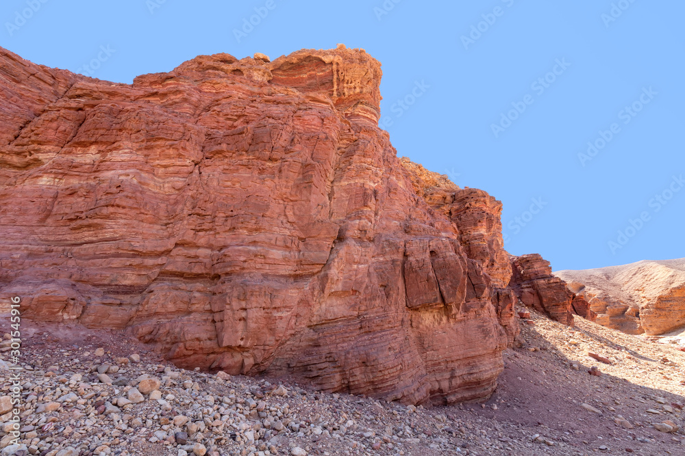 Erosive colored hills of the Red Canyon in the Eilat Mountains. Israel Erosive colored hills of the Red Canyon in the Eilat Mountains. Israel