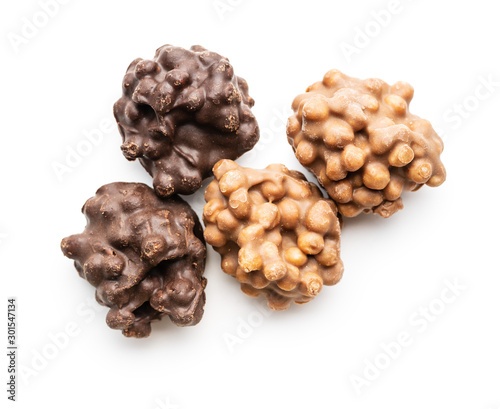 Sweet chocolate truffles.