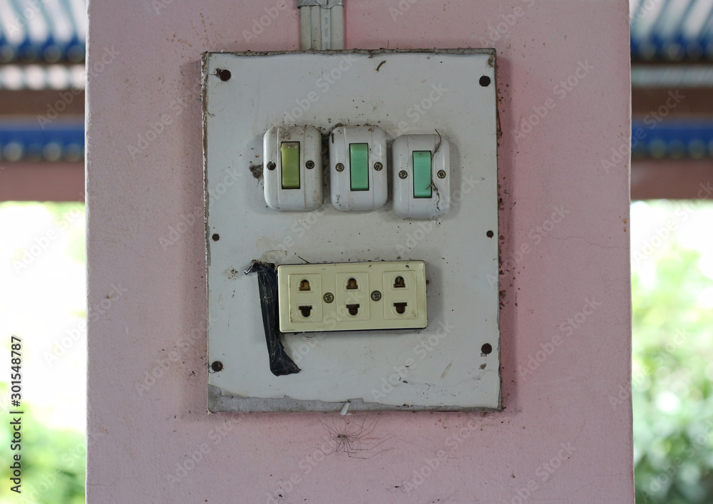 old vintage electric plug socket