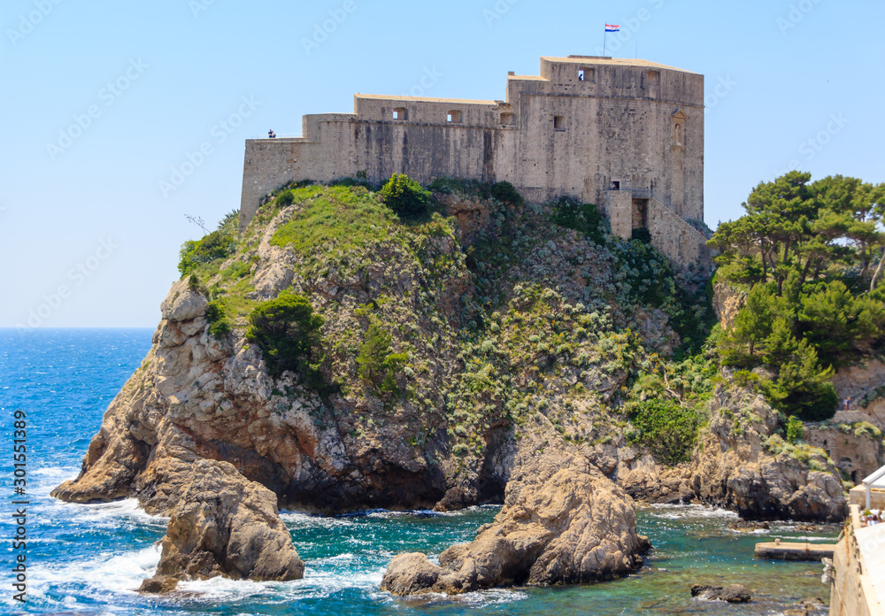 St. Lawrence Fortress in Dubrovnik, Croatia, Fort Lovrijenac called Dubrovnik's Gibraltar