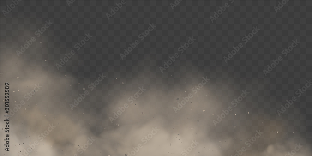 Cloud condensation or white smoke on transparent background. Mystical fog or spooky mist backdrop. Dust effect or explosion ash, space and vapor, dry ice steam and incense, gas and air, fume