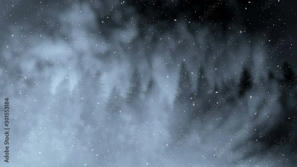 Abstract Foggy Winter Night Background Animation Abstract Foggy Winter Night Background Animation
