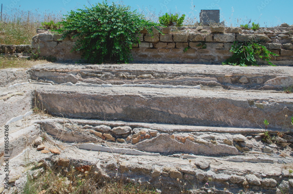 Ruins at Saturo Archaeological Park - Taranto, Italy