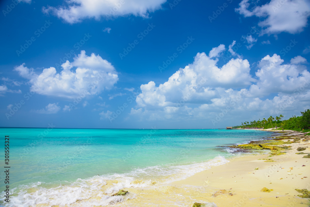 Caribbean sea Dominican Republic turquoise Caribbean sea Dominican Republic turquoise