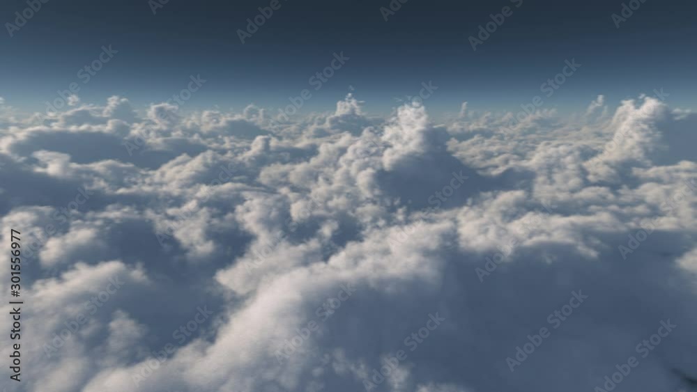 Perfectly Looped 4K Panoramic View over the Clouds at Sunset