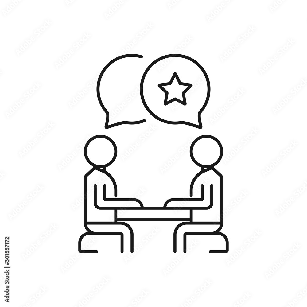 customer feedback - minimal line web icon. simple vector illustration. concept for infographic, website or app. customer feedback - minimal line web icon. simple vector illustration. concept for infographic, website or app.