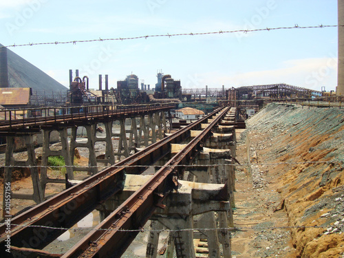 Copper smelter in Lubumbashi ,DR Congo in Africa