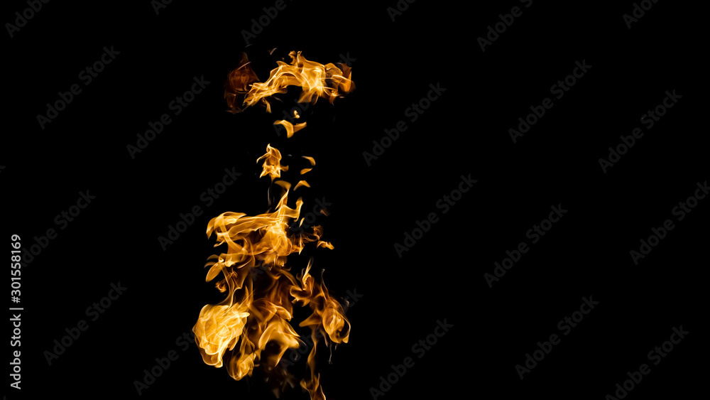 Fire flames on black background. fire on black background isolated. fire patterns Fire flames on black background. fire on black background isolated. fire patterns