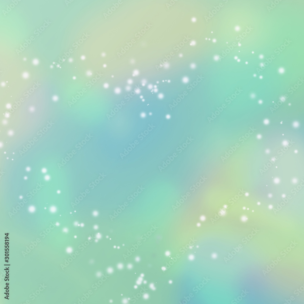 白のハートの模様の光と青と緑のまだら模様の背景 Stock 写真  Adobe 