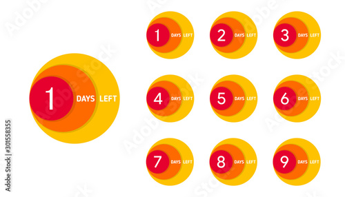 Number days left countdown vector illustration template, can be use for promotion, sale, landing page, template, ui, web, mobile app, poster, banner, flyer