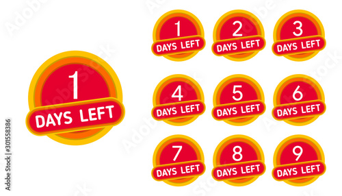 Number days left countdown vector illustration template, can be use for promotion, sale, landing page, template, ui, web, mobile app, poster, banner, flyer