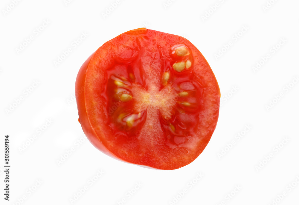 Levitating halves of cherry tomatoes