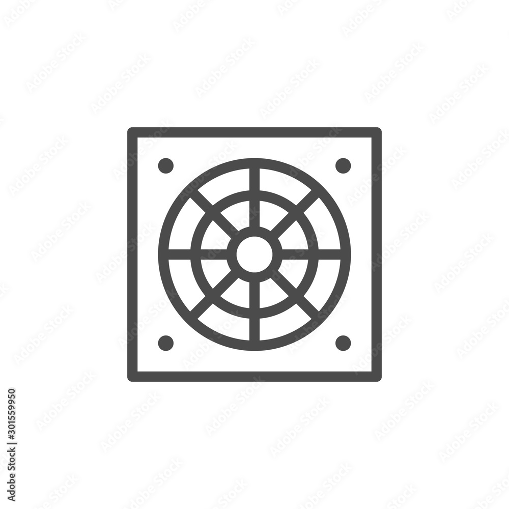 Fan grill line outline icon