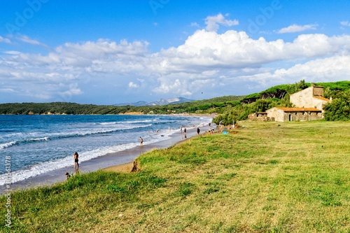 gulf of baratti landscape, tuscany, italy