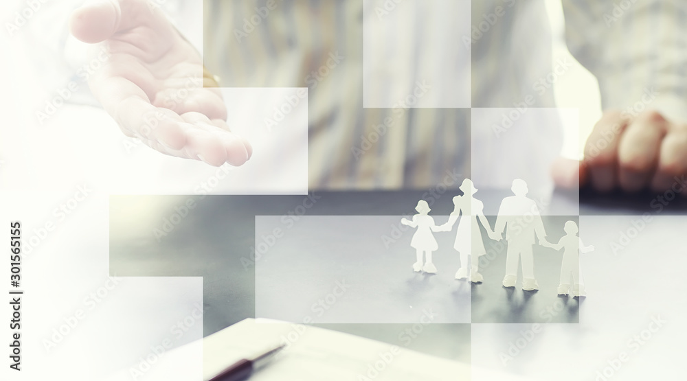 Insurance collateral concept. Life and property insurance. A businessman is preparing a document. Insurance collateral concept. Life and property insurance. A businessman is preparing a document.