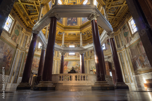 The domed octagonal Lateran Baptistery of St.John Lateran Basilica (Basilica di San Giovanni in Laterano), Rome, Italy photo