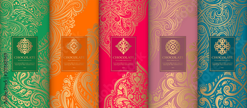 Tablou canvas Luxury packaging design of chocolate bars