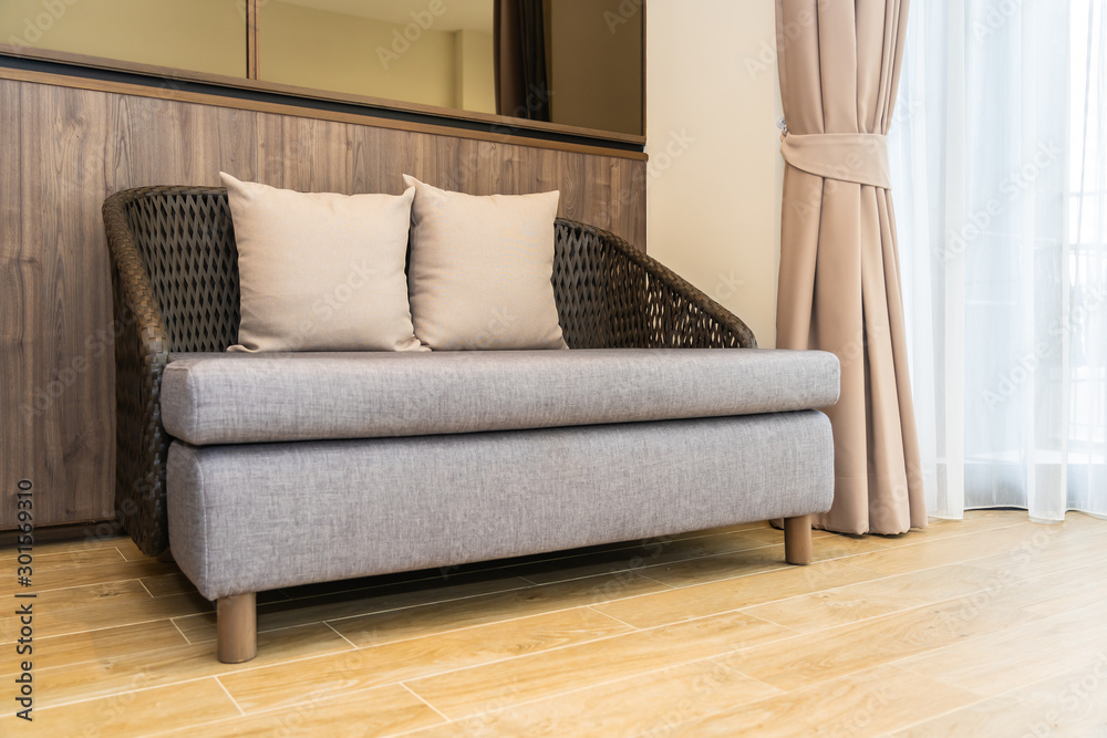 Pillow on sofa chair decoration interior Pillow on sofa chair decoration interior