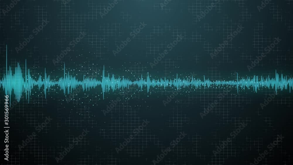 Futuristic visualization of the sound waveform