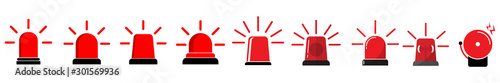 Siren Icon in trendy flat style