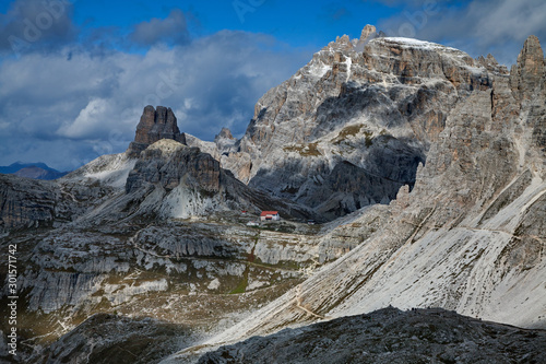 Dolomite Alps.  View from the national park 'Three Teeth' near Cortina d'Ampezzo