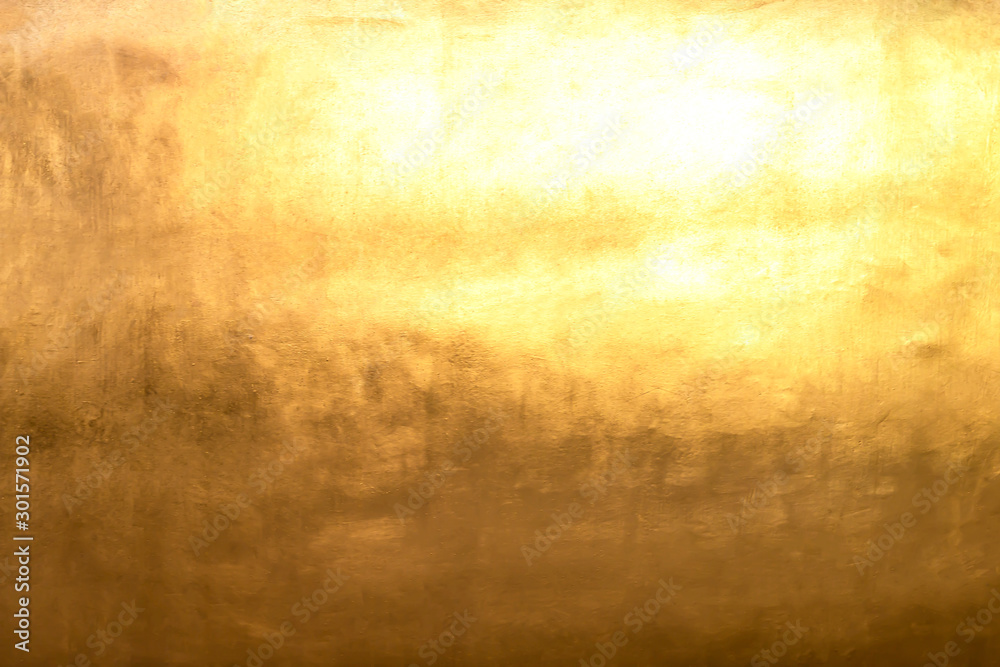 Obraz premium Gold background or textures and shadows, old walls and scratches.