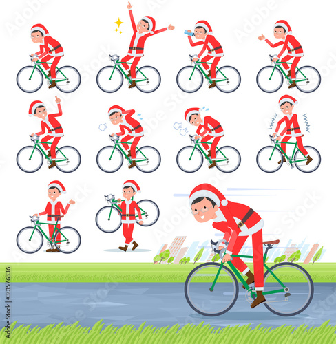 flat type Santa Claus Costume dad_road bike