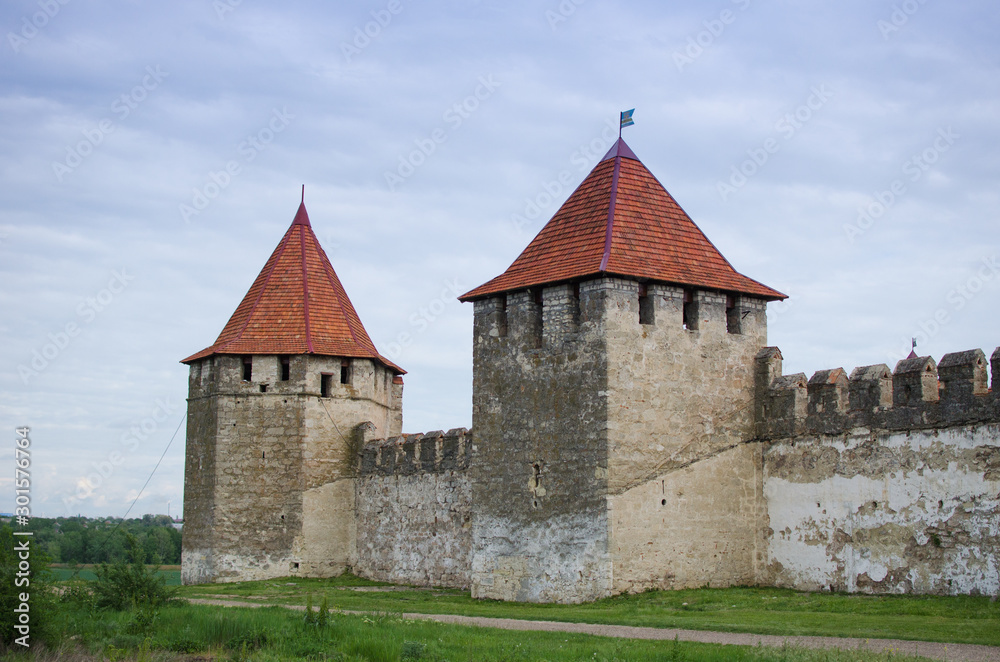 Old fortress on the river Dniester in town Bender, Old fortress on the river Dniester in town Bender,